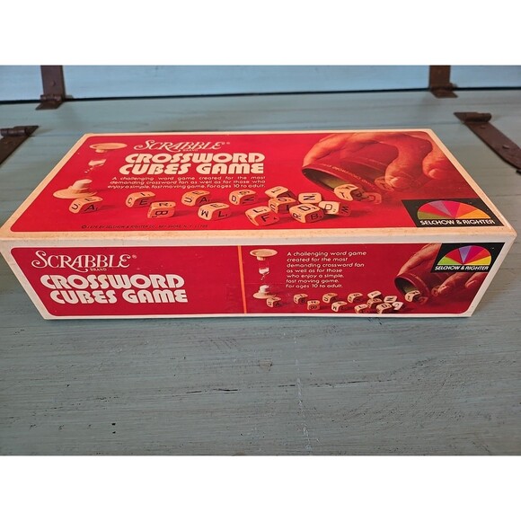 Scrabble Crossword Cubes Word Game Selchow & Righter Vintage 1976 1+ Players Fun - Picture 2 of 5